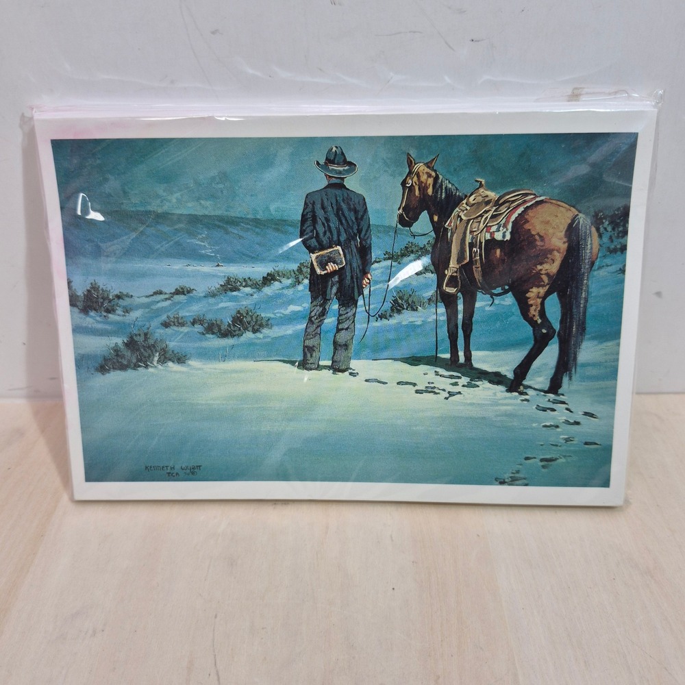 Kenneth Wyatt The Circuit Rider Greeting Card Pack Western Cowboy Preacher Art